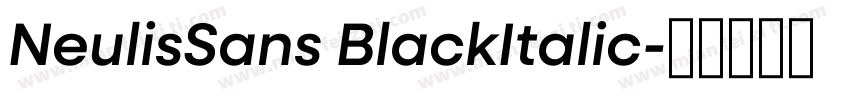 NeulisSans BlackItalic字体转换